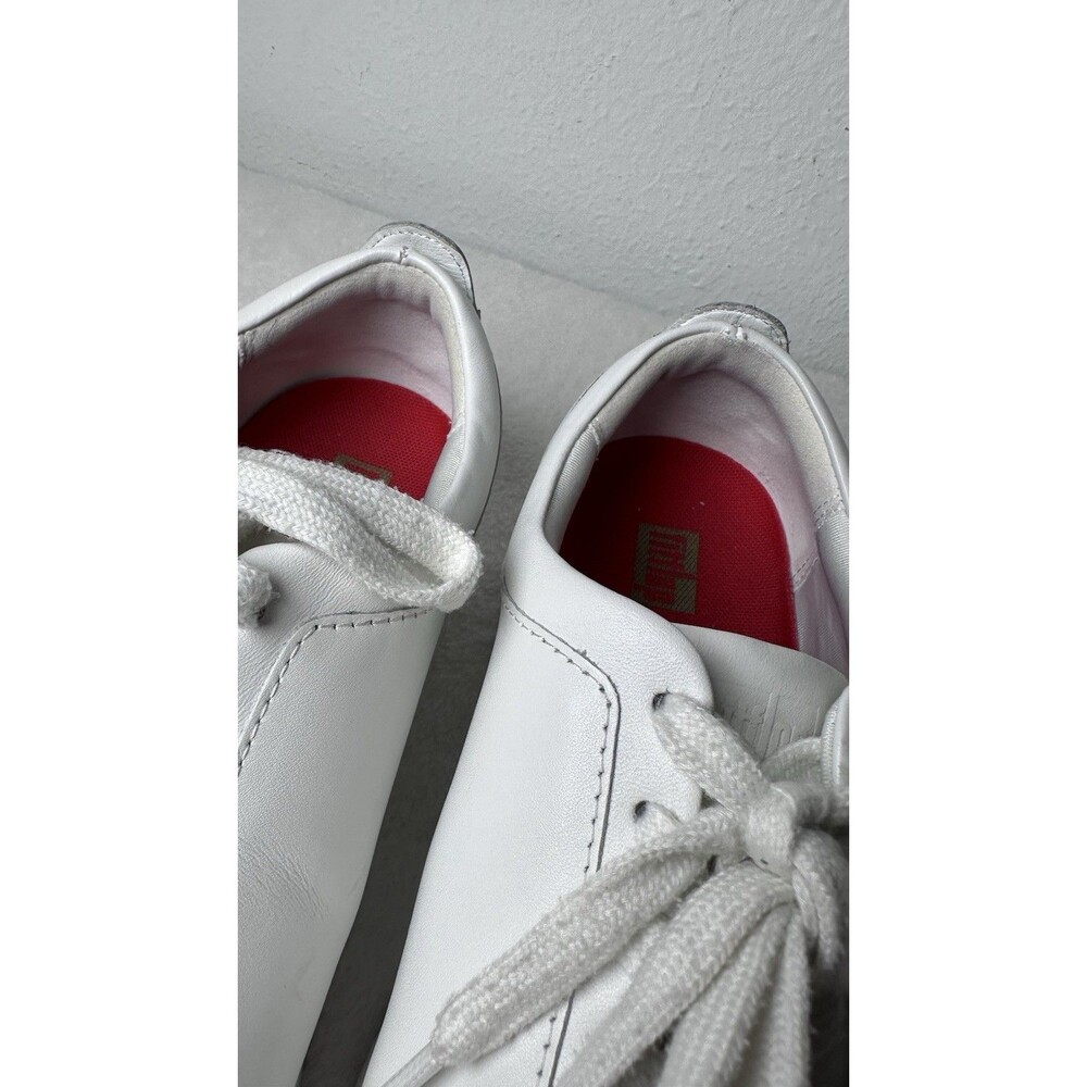 Fitflop Rally White Leather Sneakers Comfort Technology Women’s 7.5 EU 38.5 - Picture 7 of 12